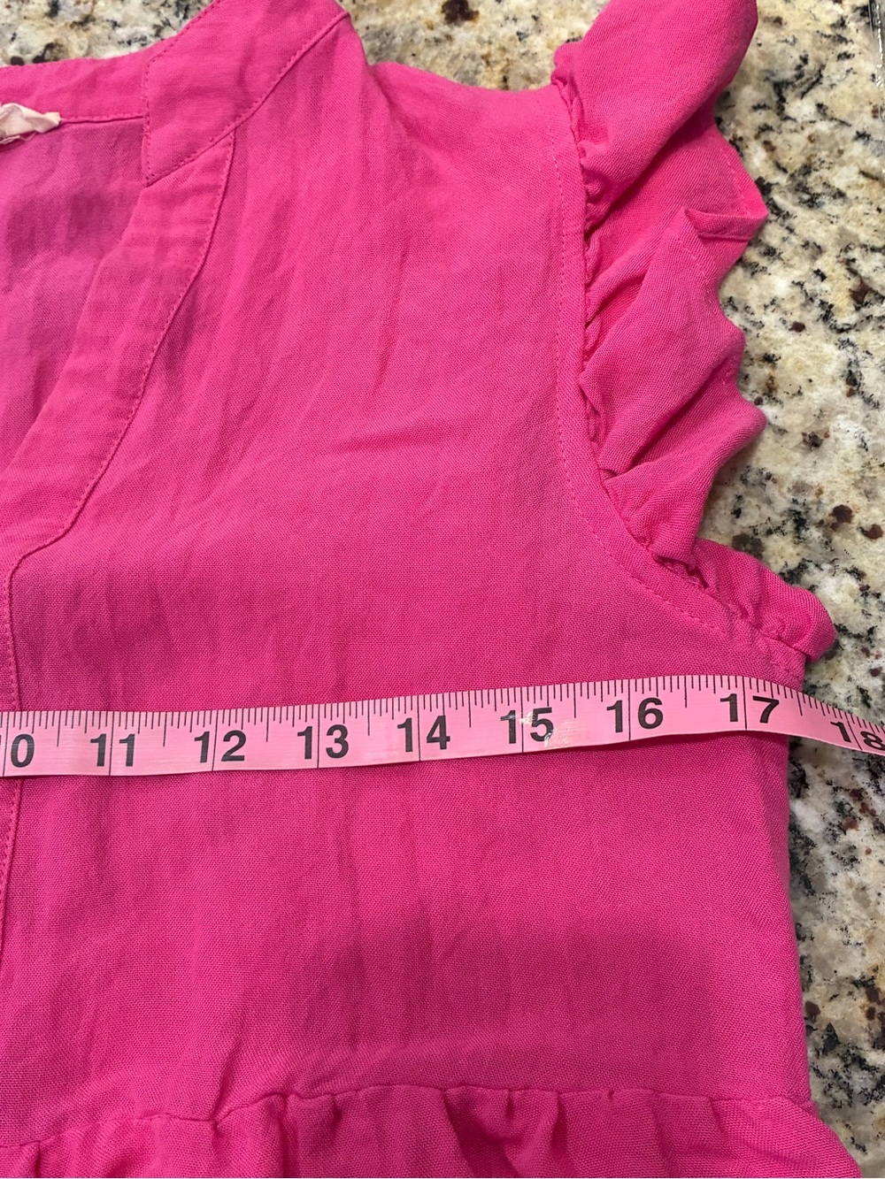 entro Hot Pink Tiered Midi Dress with Ruffle Sleeves 007 - Picture 6 of 9